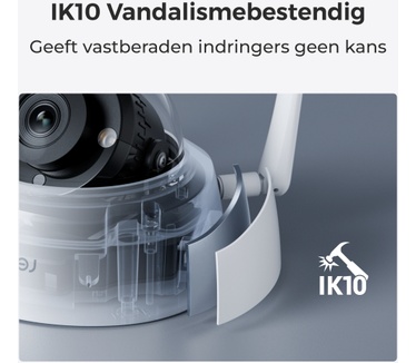 Reolink W437 - 4K Wi-Fi 6 beveiligingscamera, IK10 vandaalbestendig, 5x optische zoom, 2,4/5 GHz wifi, nachtzicht in kleur