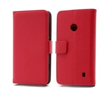 qMust Wallet Case met stand Nokia Lumia 520 / Lumia 525 (red)