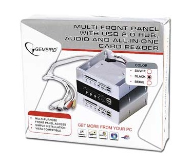 Gembird USB 2.0 Multi front panel met audio, kaartlezer, usb en firewire