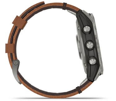 Garmin fēnix 7 Sapphire Solar (+ extra bandje) Titanium (Bruin)