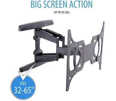 V7 Heavy Duty Low Profile Articulating Wall Mount for Displays 32" to 65"