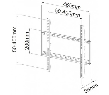 Techly Fixed Slim Wall Support for LCD LED 23-55 White" ICA-PLB 162MW