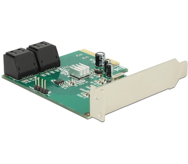 Delock PCI Express Card > Hybrid 4 x internal SATA 6 Gb/s RAID - Low Profile Form Factor