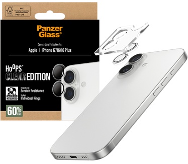 PanzerGlass PanzerGlass® Hoops® Transparent Camera Lens Protector iPhone 17 | iPhone 16 | 16 Plus