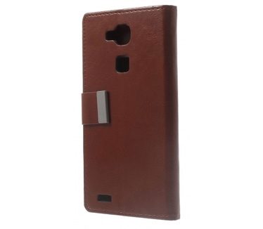 Kees Lederlook Portemonnee Hoesje Ascend Mate 7 - Bruin