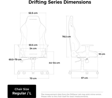 DXRacer DRIFTING L Black & White EPU Leather gamestoel