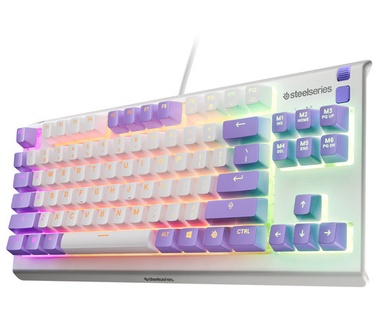 Steelseries Apex 3 TKL Amethyst - Bedraad Gaming Toetsenbord - US QWERTY - Paars/Wit