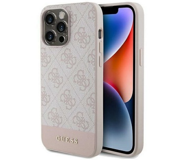 Guess 4G Stripe Back Case - Apple iPhone 14 Pro Max (6.7") - Roze Roze