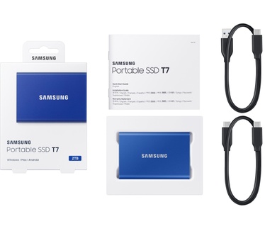 Samsung Portable SSD T7 2TB Blauw