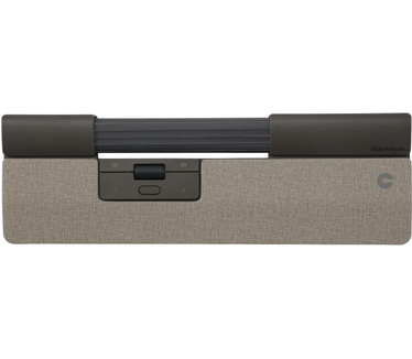 Contour Design SliderMouse Pro (bedraad) met Slim polssteun in stof Lichtgrijs