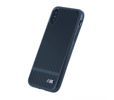 BMW Originele Carbon Stripe Back Cover Hoesje voor de Apple iPhone X / XS - Zwart  Zwart