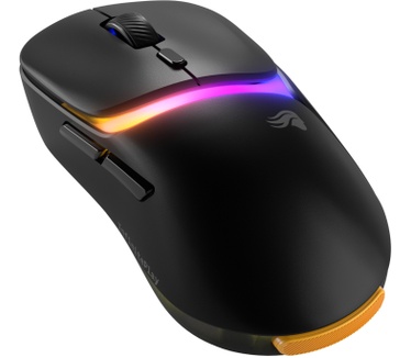 Glorious Glorious Gaming - draadloze gamingmuis Model D3 - Uitwisselbaar InfinitePlay-batterijsysteem, 8k polling, 130M click optische schakelaars, licht gewicht van 69 g, 30K DPI optische sensor, RGB - Zwart