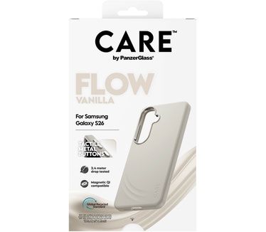 PanzerGlass CARE™ by PanzerGlass® Flow Case Vanilla w. Qi Samsung Galaxy S26