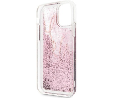 Karl Lagerfeld Liquid Glitter Case - iPhone 11 Pro Max - Roségoud  Rosé Goud