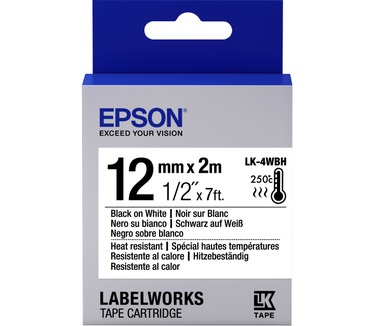 Epson Hittebestendige label tape voor Epson-etikettencassette LK-4WBH