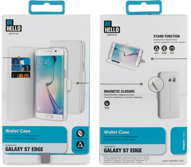 BeHello Samsung Galaxy S7 Edge Wallet Case White
