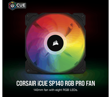 Corsair iCUE SP140 RGB PRO Performance 140mm Fan, 140mm