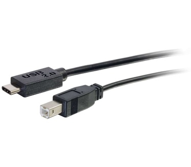 CablesToGo 6ft, USB 2.0 Type C, USB B