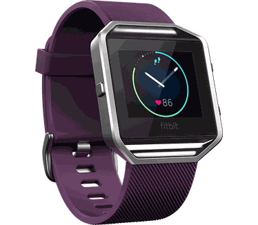 Fitbit Blaze Zilver (Paarse Band)