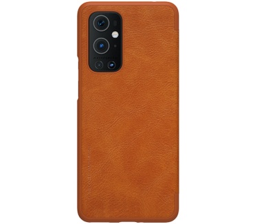Nillkin Qin PU Leather Book Case voor OnePlus 9 Pro - Bruin Bruin