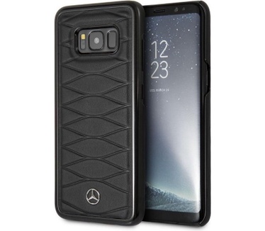 Mercedes-Benz Leather Back Case - Samsung Galaxy S8 - Zwart Zwart