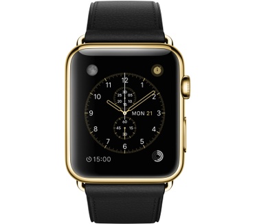 Apple Watch Edition (klassieke geelgoudengesp, 42mm) Zwart (Zwart)