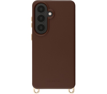 Selencia Rivièra MagSafe Backcover met afneembare haakjes Samsung Galaxy S26 - Choco Brown