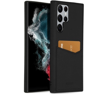 Accezz Premium Leather Card Slot Backcover Samsung Galaxy S22 Ultra - Zwart