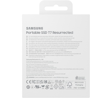 Samsung Portable SSD T7 Resurrected USB 3.2 Gen 2 2TB