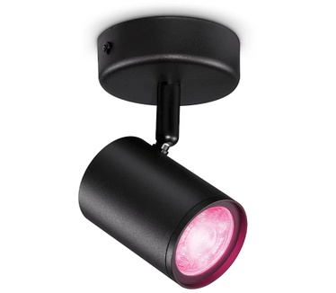 Philips Slimme spot x1, GU10, 345 lm, zwart