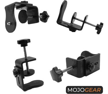 Mojogear Premium flexibele telefoon- en tablethouder met tafelklem – Metaal
