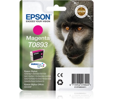 Epson Singlepack Magenta T0893 DURABrite Ultra Ink