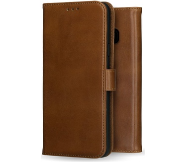 Rosso Deluxe Samsung Galaxy S10E Hoesje Echt Leer Book Case Bruin (Galaxy S10E) Bruin