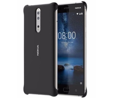 Nokia 8 Soft Touch Case Zwart
