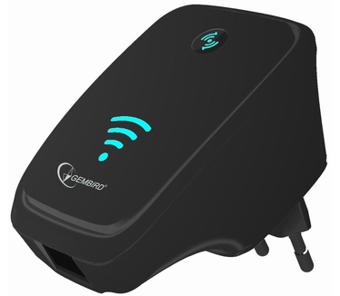 Gembird WNP-RP-002-B. Overdrachtssnelheid (max): 300 Mbit/s. Modulatie: 16-QAM, 64-QAM, BPSK, CCK, QPSK, Versterking antenne (max): 3 dBi. Frequentieband: 2.4 - 2.4835 GHz. Verbindingstechnologie: Bedraad. Spread spectrum methode: DSSS