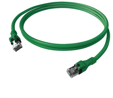 EasyLan PushPull IP20 Patchkabel Kat.6A DualBoot gruen 2m