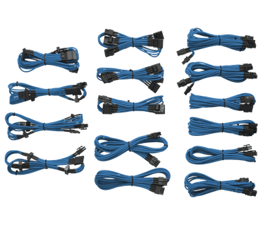 Corsair Individually Sleeved Modular Cables - Voedingskabelkit - blauw