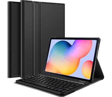 qMust Samsung Galaxy Tab S6 Lite Slimline QWERTZ Bluetooth Keyboard zwart