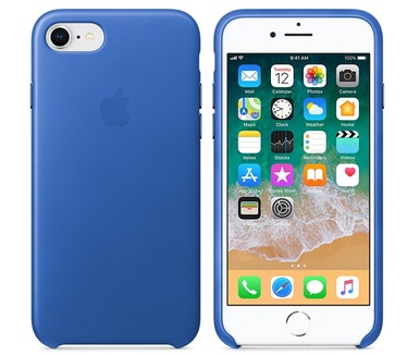 Apple iPhone 8 / 7 Leather Case - Electric Blue