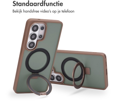 Accezz Ring Stand Backcover met MagSafe Samsung Galaxy S26 Ultra - Bruin