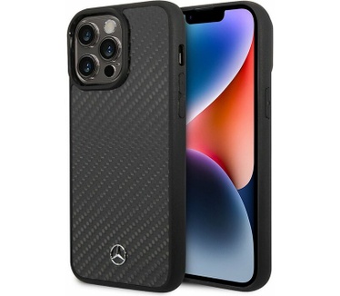 Mercedes-Benz Carbon Back Case Apple iPhone 14 Pro (6.1") - Zwart Zwart