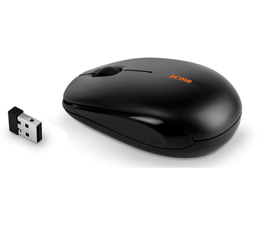 ACME MW12 kabellose, optische Mini-Maus, zwart, max. 1000 dpi, bis 15m Reichweite