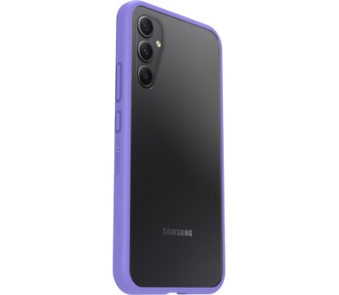 Otterbox OtterBox React-hoesje voor Galaxy A34 5G, schokbestendig, valbestendig, ultradun, beschermende, getest volgens militaire standaard, Antimicrobieel, Purplexing