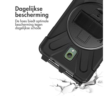 Accezz Full Protective backcover met strap voor de Samsung Galaxy Tab Active 5 - Zwart
