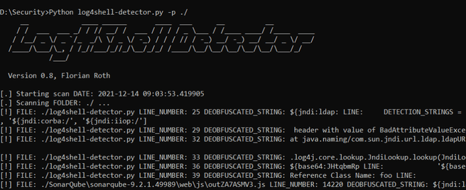 log4j scanner