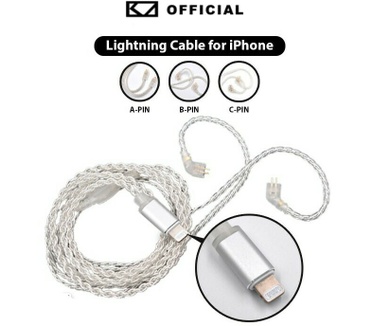 KZ Acoustics KZ Lightning kabel - Zilver - Vervang / Upgrade - Type A pin