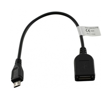 qMust Datakabel Micro-Usb naar USB Female OTG (black)