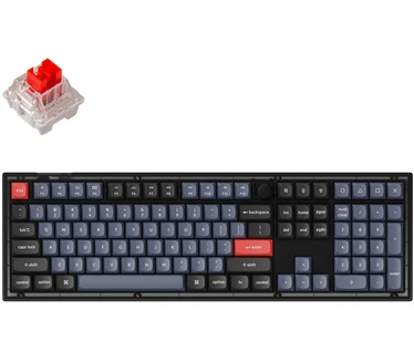 Keychron V6 FBlack HS Red RGB Knob