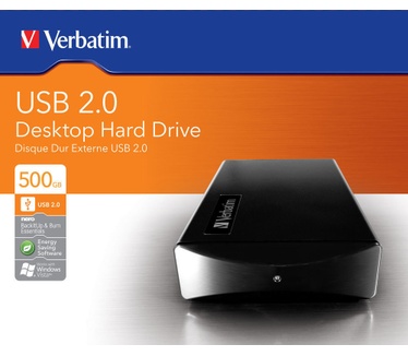Verbatim 3.5" External Hard Drive 500GB Zwart