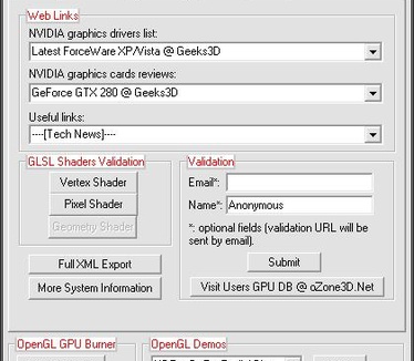 GPU Caps Viewer - Tools Panel